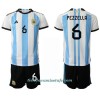 Conjunto (Camiseta+Pantalón Corto) Argentina German Pezzella 6 Primera Equipación Mundial 2022 - Niño